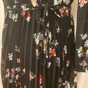 Ann Taylor Black Floral Dress